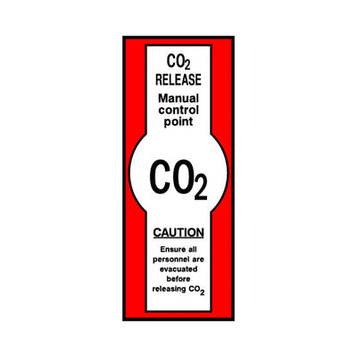 Co2 Release - Manual Control Point - Portrait Sign FE022 FE PT3