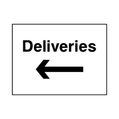 Deliveries - Arrow Left - Landscape Sign HS006 HS LN1