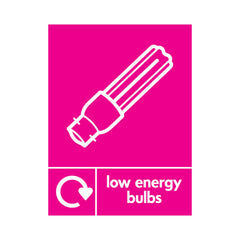 Low Energy Bulbs Recycling Icon - Portrait Sign ER056 ER PT1