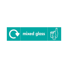 Mixed Glass (Icons Left And Right) - Landscape Sign GR019 GR LN3