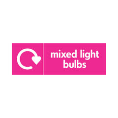 Mixed Light Bulbs Recycling - Landscape Sign ER072 ER LN3