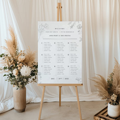 Wedding Seating Plan Sign