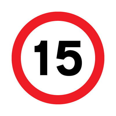 15 Mph Max Speed (traffic) - Square Sign RRTS010 RRT SQ1