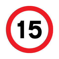 15 Mph Max Speed (traffic) - Square Sign RRTS010 RRT SQ1