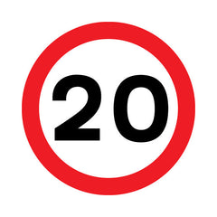 20 Mph Max Speed (traffic) - Square Sign RRTS011 RRT SQ1