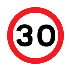 30 Mph Max Speed (traffic) - Square Sign RRTS012 RRT SQ1