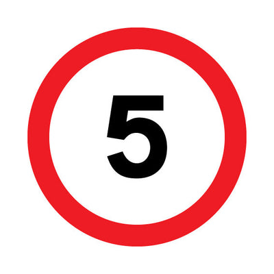 5 Mph Max Speed (traffic) - Square Sign RRTS008 RRT SQ1