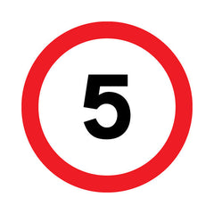 5 Mph Max Speed (traffic) - Square Sign RRTS008 RRT SQ1