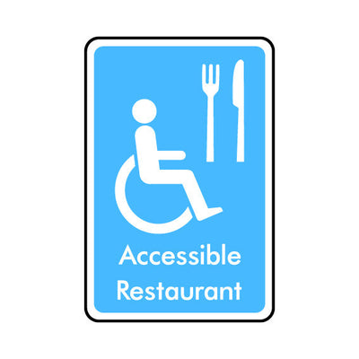 Accessible Restaurant - Portrait Sign IS019 IS PT1