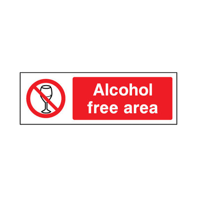 Alcohol Free Area - Landscape Sign GP059 GP LN3