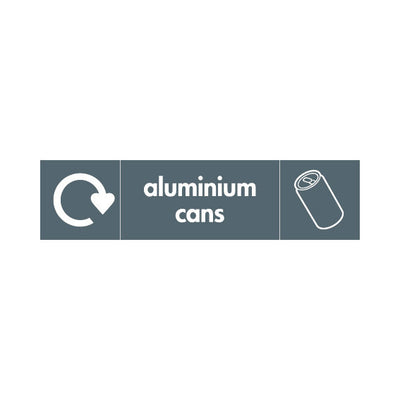 Aluminium Cans Recycling & Icon - Landscape Sign MR023 MR LN3