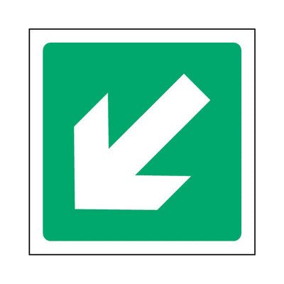Arrow Only (diagonal Left) Down - Square Sign EE051 EE SQ1