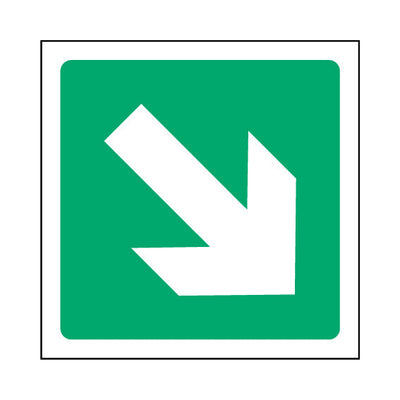 Arrow Only (diagonal Right) Down - Square Sign EE052 EE SQ1