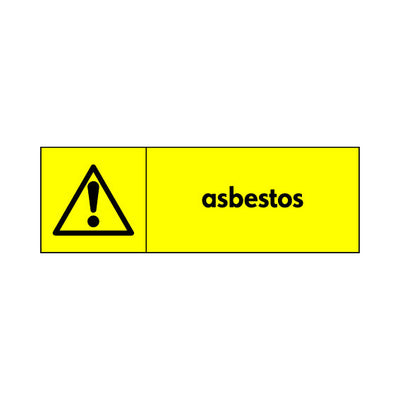 Asbestos (hazard Symbol) Landscape - Landscape Sign HHW004 HHW LN3