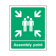 Assembly Point - Arrows Pointing In - Portrait Sign EE076 EE PT1