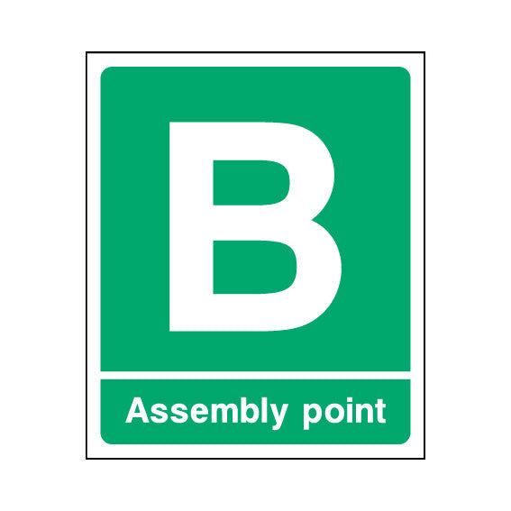 Assembly Point - B - Emergency Escape Sign | UK Safety Sign - One Printer