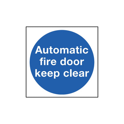 Automatic Fire Door Keep Clear Sign