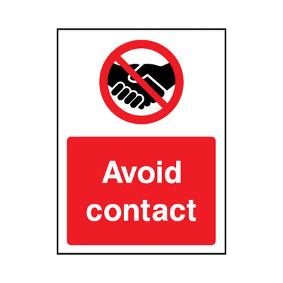 Avoid Contact - Portrait Sign GP115 GP PT1