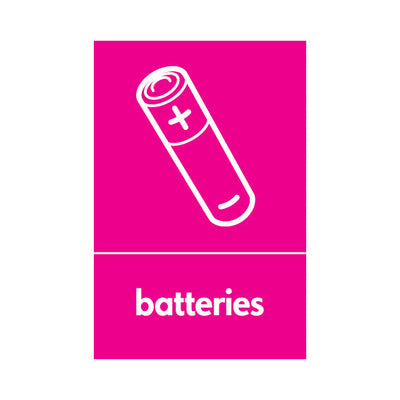Batteries Disposal - Portrait Sign ER012 ER PT1
