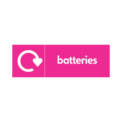 Batteries Recycling - Landscape Sign ER066 ER LN3