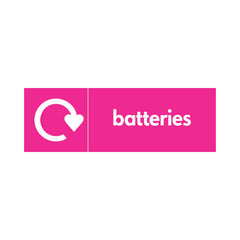 Batteries Recycling - Landscape Sign ER066 ER LN3