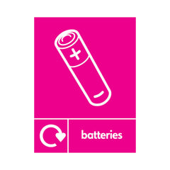 Batteries Recycling Icon - Portrait Sign ER050 ER PT1
