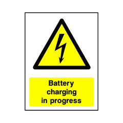 Battery Charging In Progress - Portrait Sign EH063 EH PT1