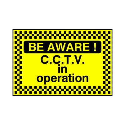 Be Aware! CCTV In Operation - Landscape Sign S091 SE LN1