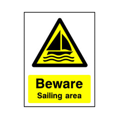 Beware - Sailing Area - Portrait Sign WS032 WS PT1