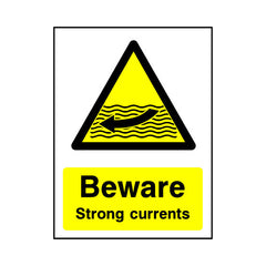 Beware - Strong Currents - Portrait Sign WS029 WS PT1
