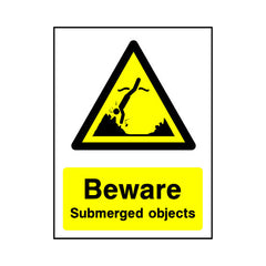Beware - Submerged Objects - Portrait Sign WS046 WS PT1