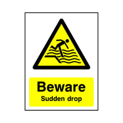Beware - Sudden Drop - Portrait Sign WS040 WS PT1
