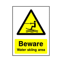Beware - Water Skiing Area - Portrait Sign WS036 WS PT1