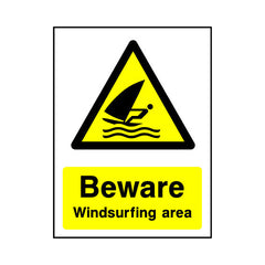 Beware - Windsurfing Area - Portrait Sign WS033 WS PT1