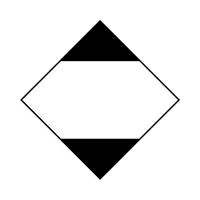 Black & White Striped Hazardous Symbol - Sign DS037 DS DM1