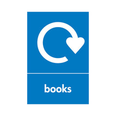 Books Recycling - Portrait Sign PAP024 PAP PT1