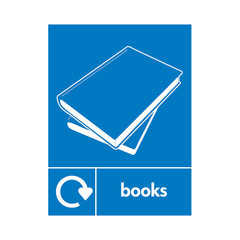 Books (v1) Recycling & Icon - Portrait Sign PAP039 PAP PT1