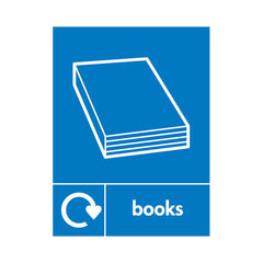 Books (v2) Recycling & Icon - Portrait Sign PAP040 PAP PT1