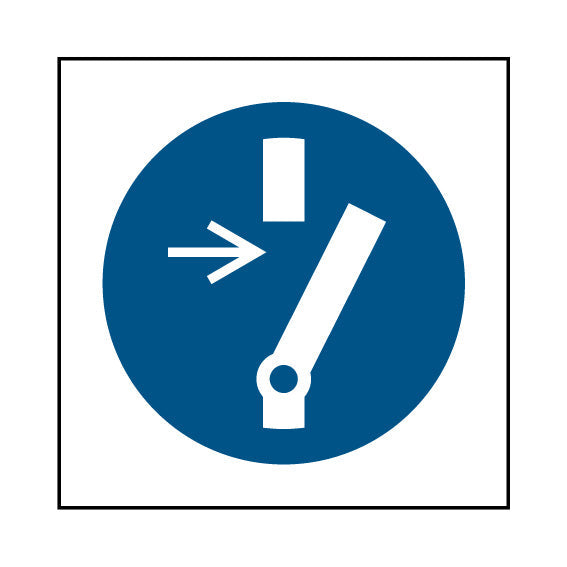 Break Connection - Machinery Mandatory Sign | UK Safety Sign - One Printer