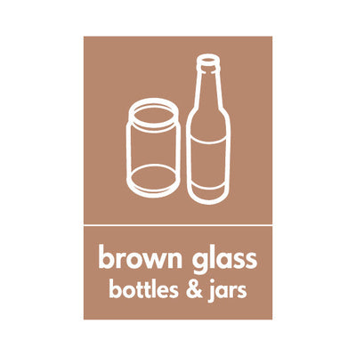 Brown Glass Bottles & Jars (Icon Top) - Portrait Sign GR025 GR PT1