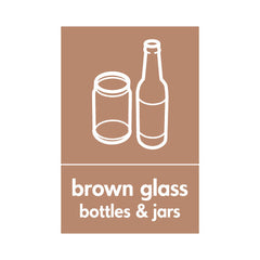 Brown Glass Bottles & Jars (Icon Top) - Portrait Sign GR025 GR PT1
