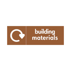 Building Materials - Recycling Symbol - Landscape Sign - LN3 BMR001 BMR
