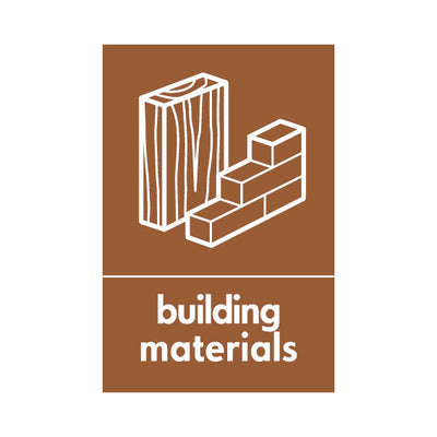Building Materials With Large Icon - Portrait Sign - PT1 BMR027 BMR