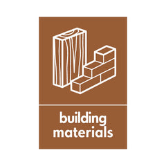 Building Materials With Large Icon - Portrait Sign - PT1 BMR027 BMR