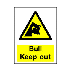 Bull - Keep Out - Portrait Sign - PT1 CA016 CA