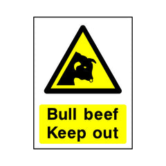 Bull Beef - Keep Out - Portrait Sign - PT1 CA017 CA