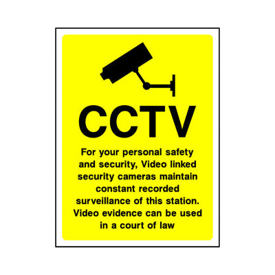 CCTV - For Your Personal Safety And Security - Portrait Sign S010 SE PT1