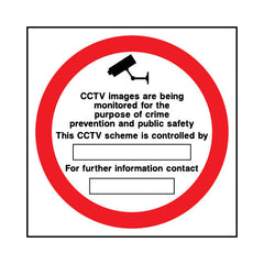 CCTV Images Are Being MonitoRed For The Purpose Of Crime Prevention And Public Safety - Square Sign S028 SE SQ1
