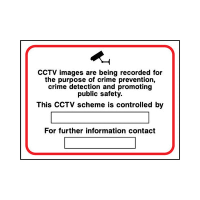 CCTV Images Are Being Recorded For The Purpose Of Crime Prevention, Crime Detection And Promoting Public Safety. - Landscape Sign S030 SE LN1