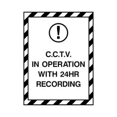 CCTV In Operation With 24 Hour Recording - Portrait Sign P015 PA PT1